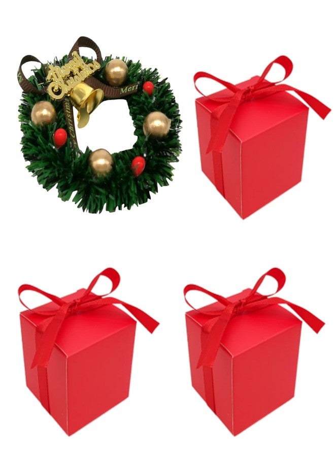 4 قطع من زينة عيد الميلاد المصغرة، أثاث بيت الدمى، زينة مصغرة بطابع عيد الميلاد، ديكور عيد الميلاد لبيت الدمى، أثاث مصغر، ديكور العطلات - Image 1